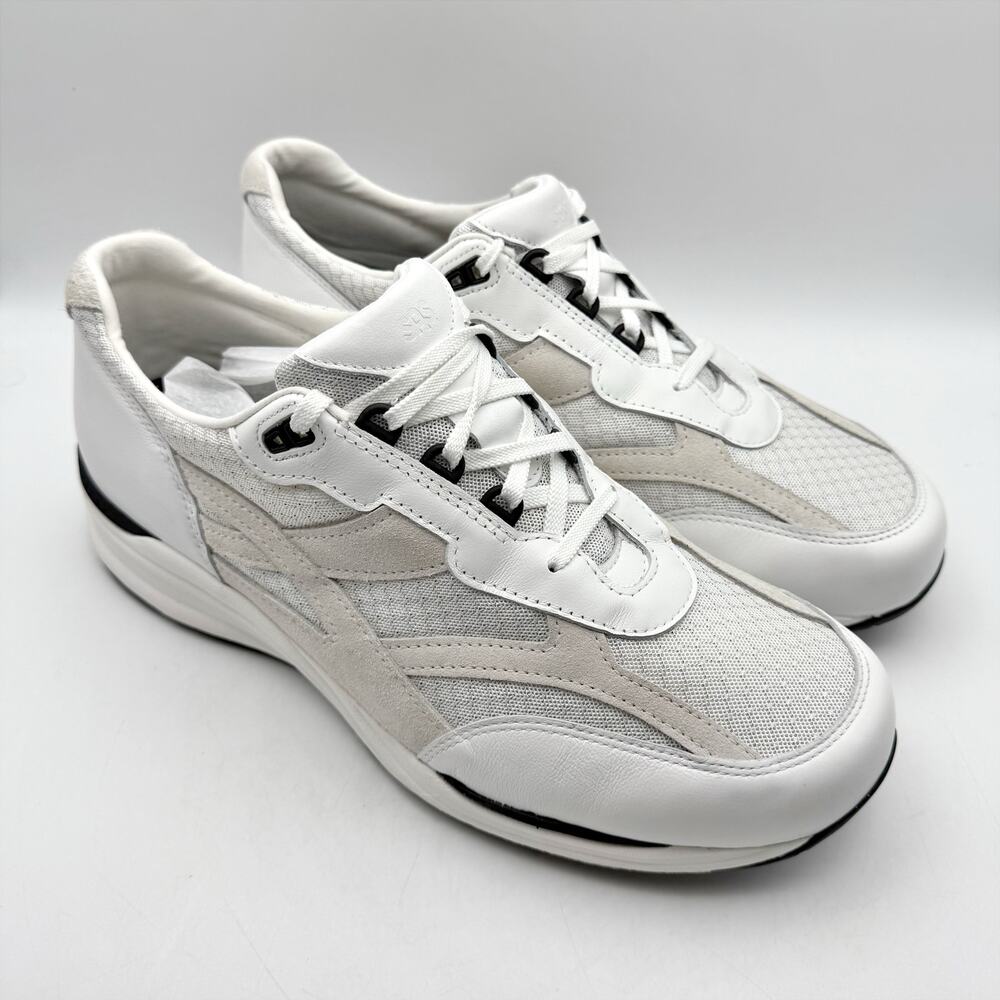 SAS Mens Journey Mesh Walking Sneakers US 14.5 Wide EU 47.5 White Suede NWOB - Picture 5 of 12